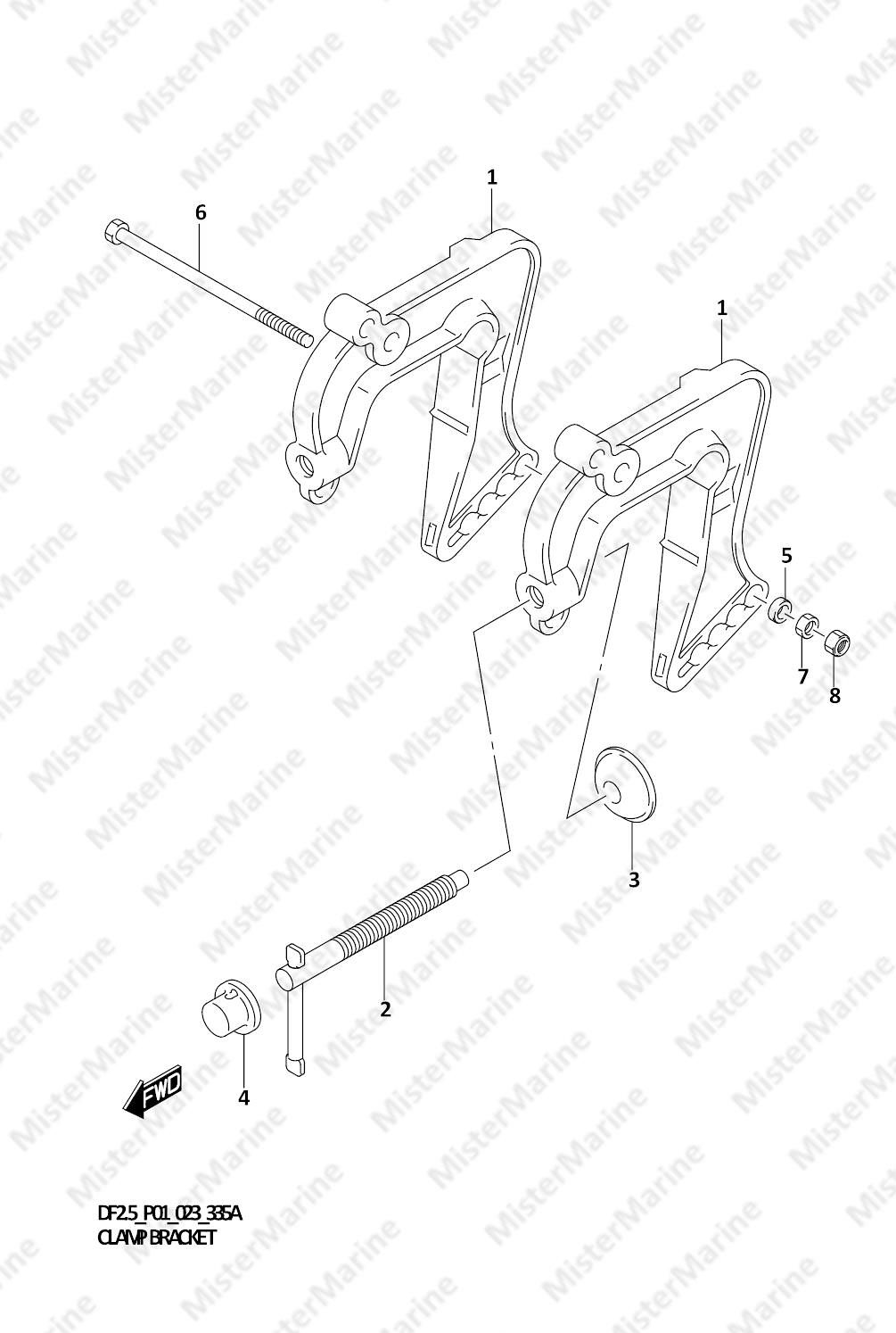 FIG.335A (1-B-14) CLAMP BRACKET