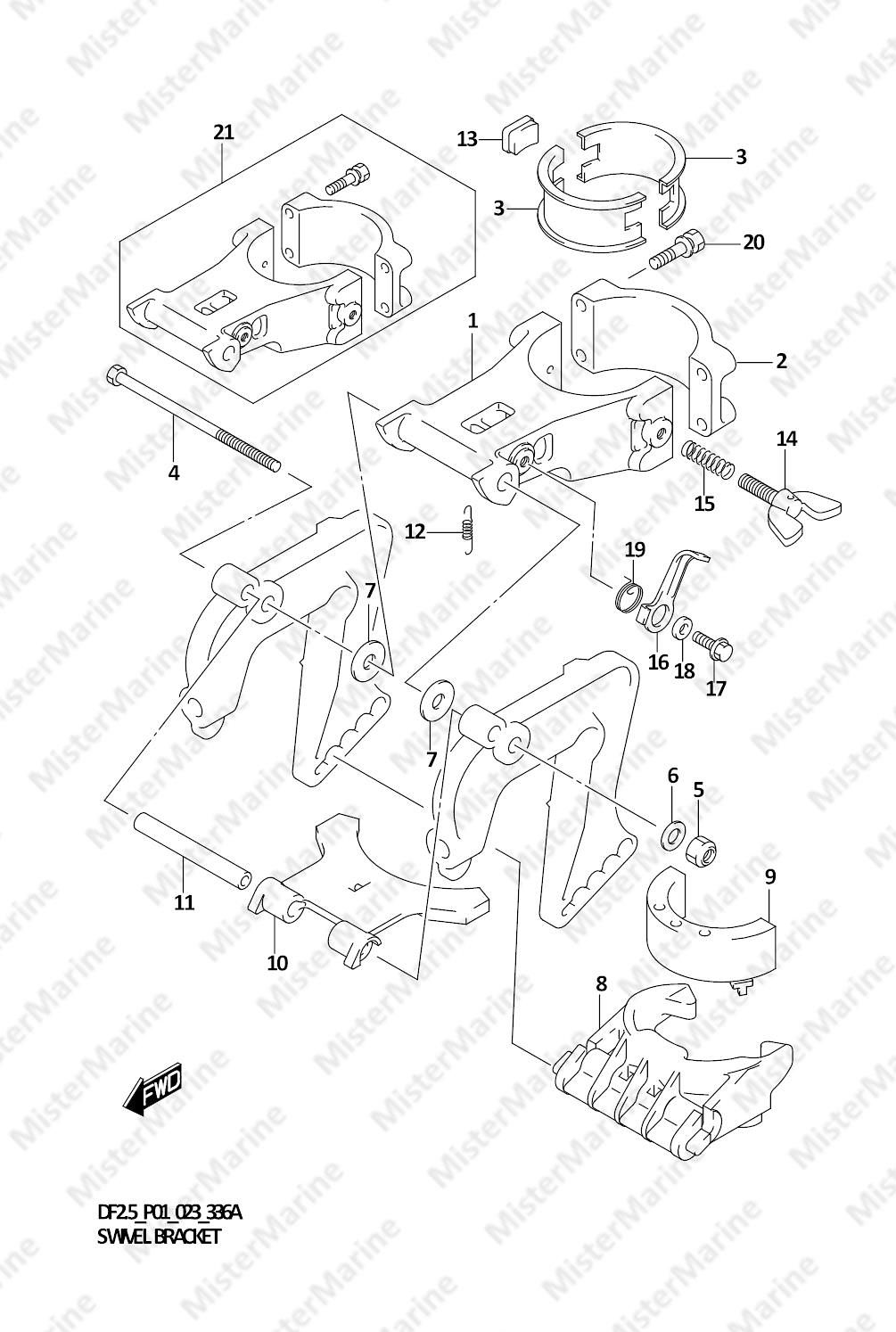 FIG.336A (1-C-2) SWIVEL BRACKET