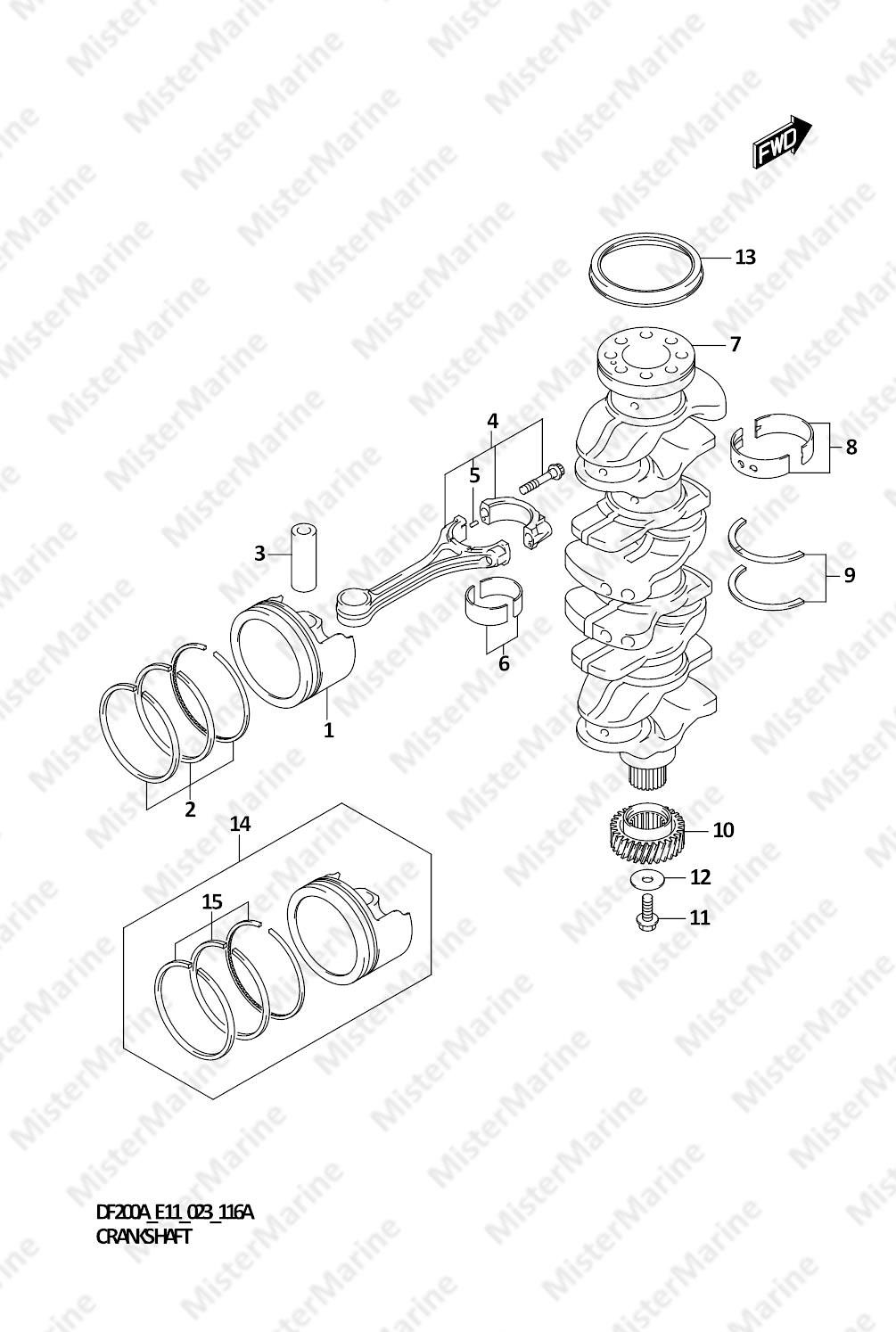 FIG.116A (1-B-10) CRANKSHAFT