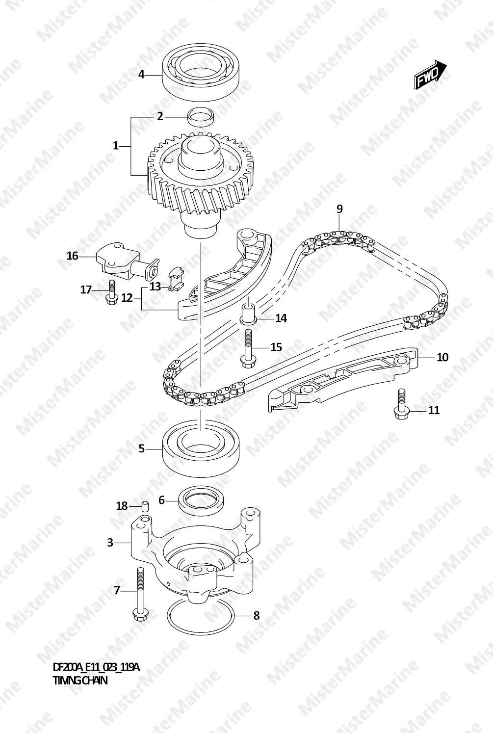 FIG.119A (1-B-13) TIMING CHAIN