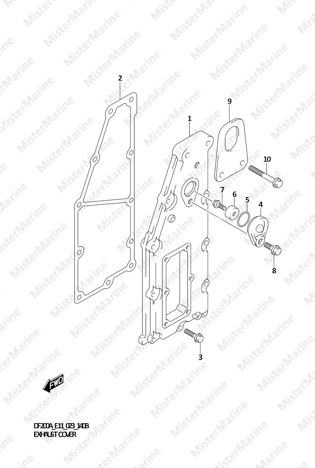 FIG.140B (1-D-6) EXHAUST COVER (023)