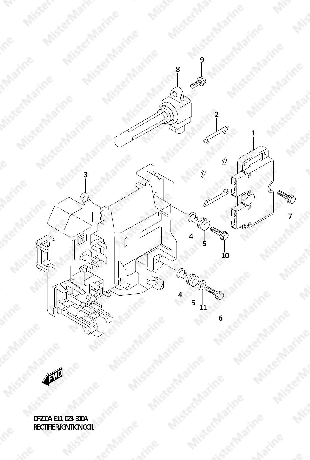 FIG.310A (1-G-4) RECTIFIER/IGNITION COIL