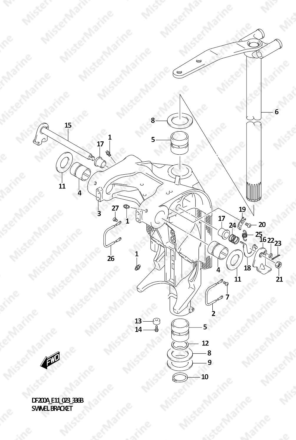 FIG.336B (1-H-6) SWIVEL BRACKET (023)