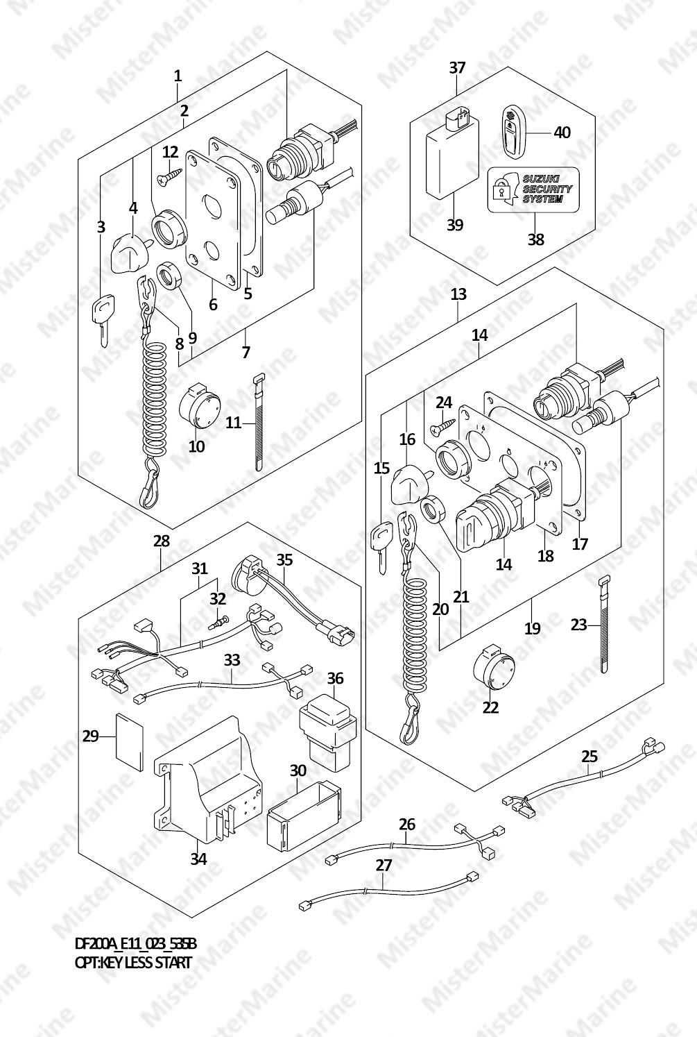 FIG.535B (2-B-14) OPT:KEY LESS START (SEE NOTE)