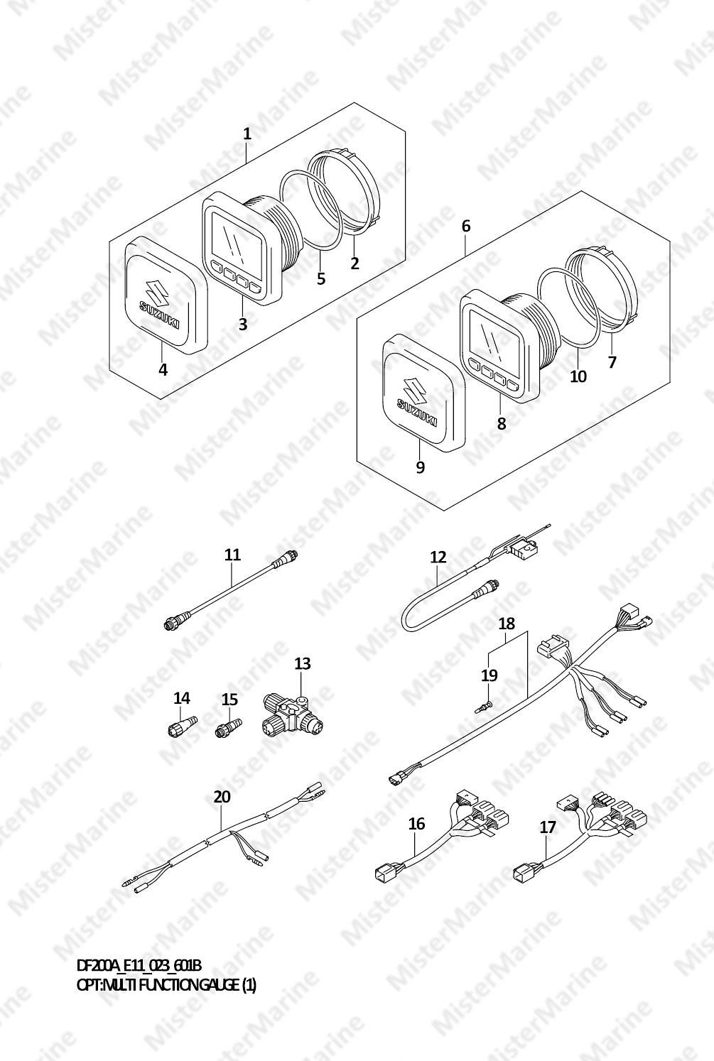 FIG.601B (2-C-13) OPT:MULTI FUNCTION GAUGE (1) (022)