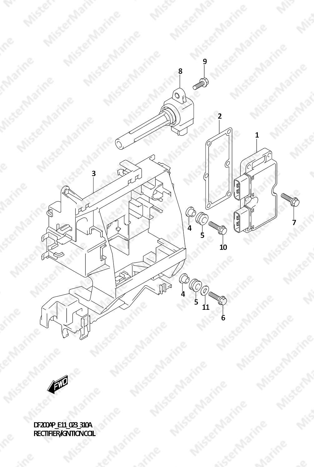 FIG.310A (1-D-12) RECTIFIER/IGNITION COIL