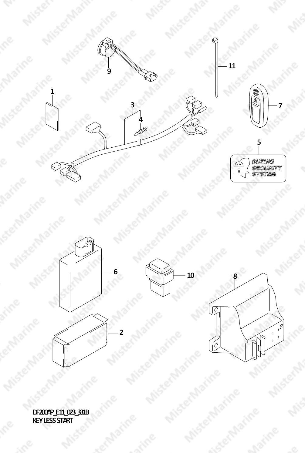 FIG.331B (1-E-4) KEY LESS START ((022,023):E11)
