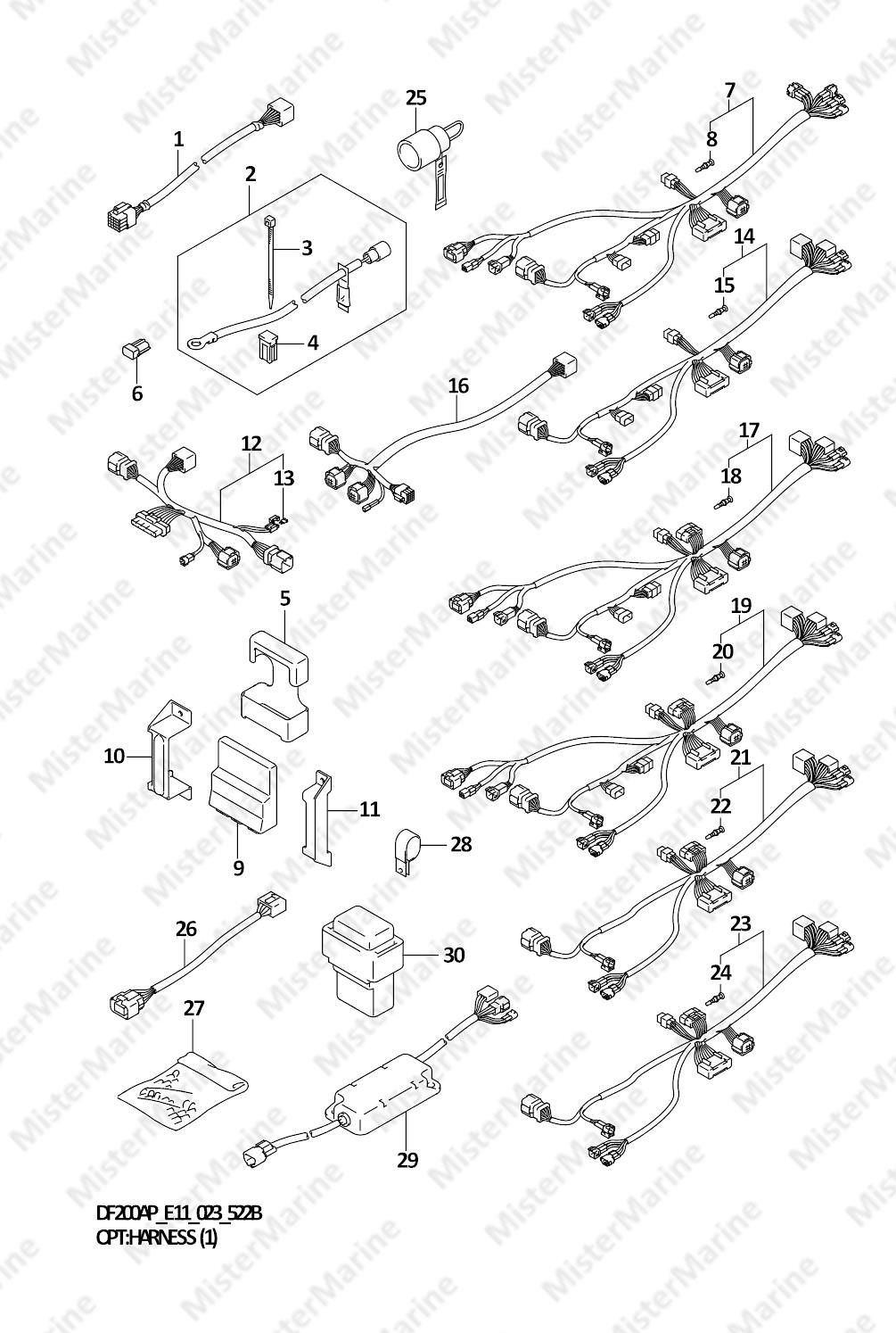 FIG.522B (1-G-9) OPT:HARNESS (1) (022,023)