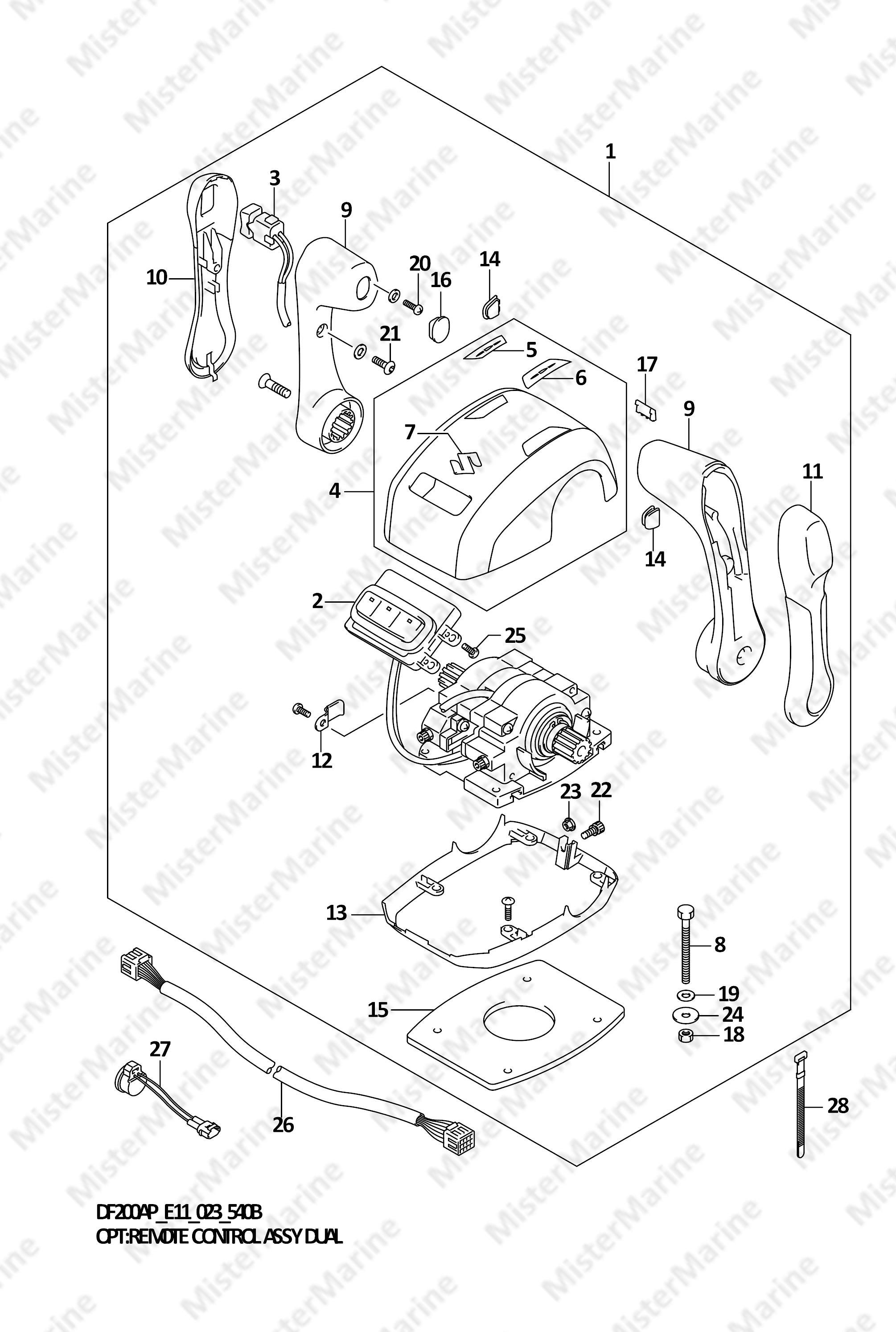 FIG.540B (1-H-10) OPT:REMOTE CONTROL ASSY DUAL (022,023)