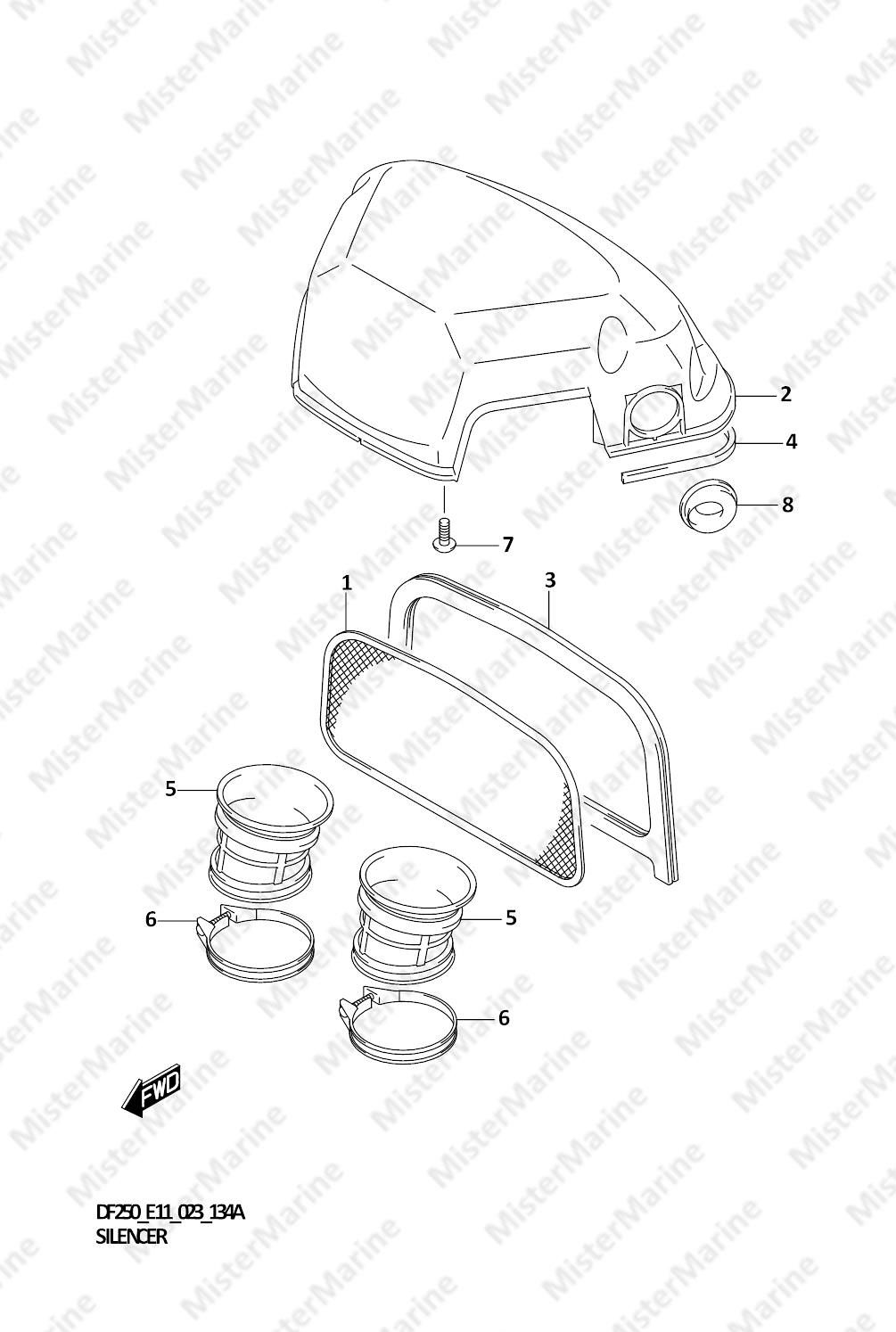 FIG.134A (1-D-9) SILENCER