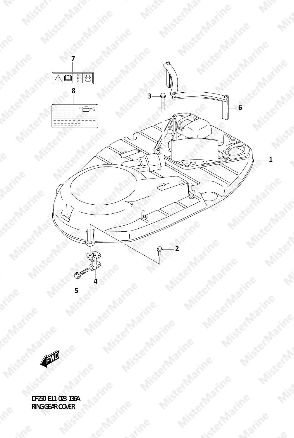 FIG.136A (1-D-10) RING GEAR COVER