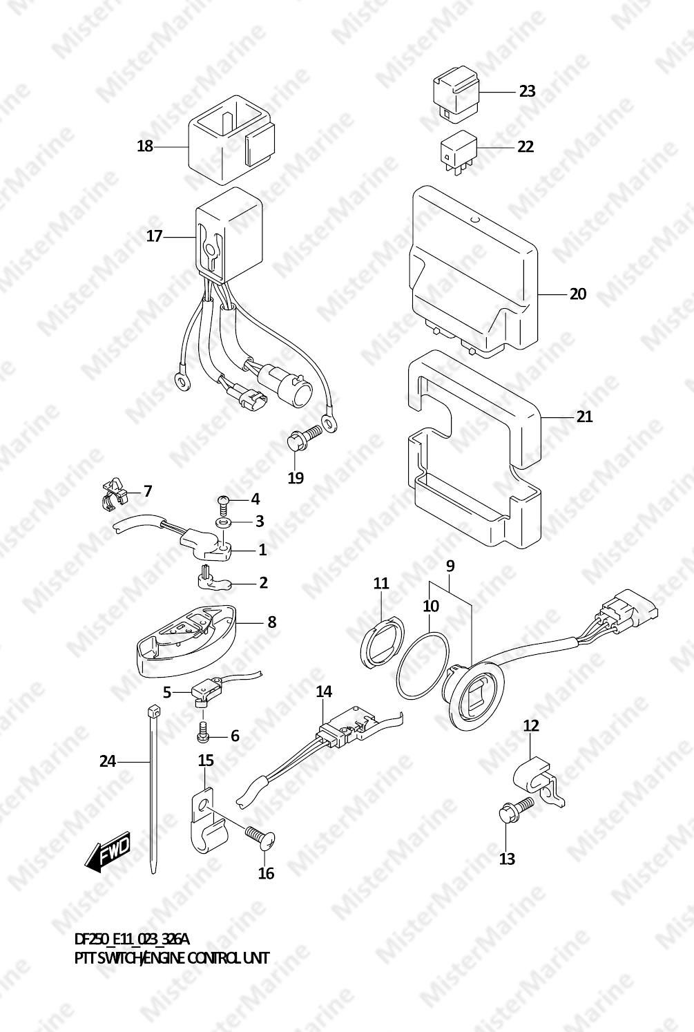 FIG.326A (1-K-2) PTT SWITCH/ENGINE CONTROL UNIT (SEE NOTE)