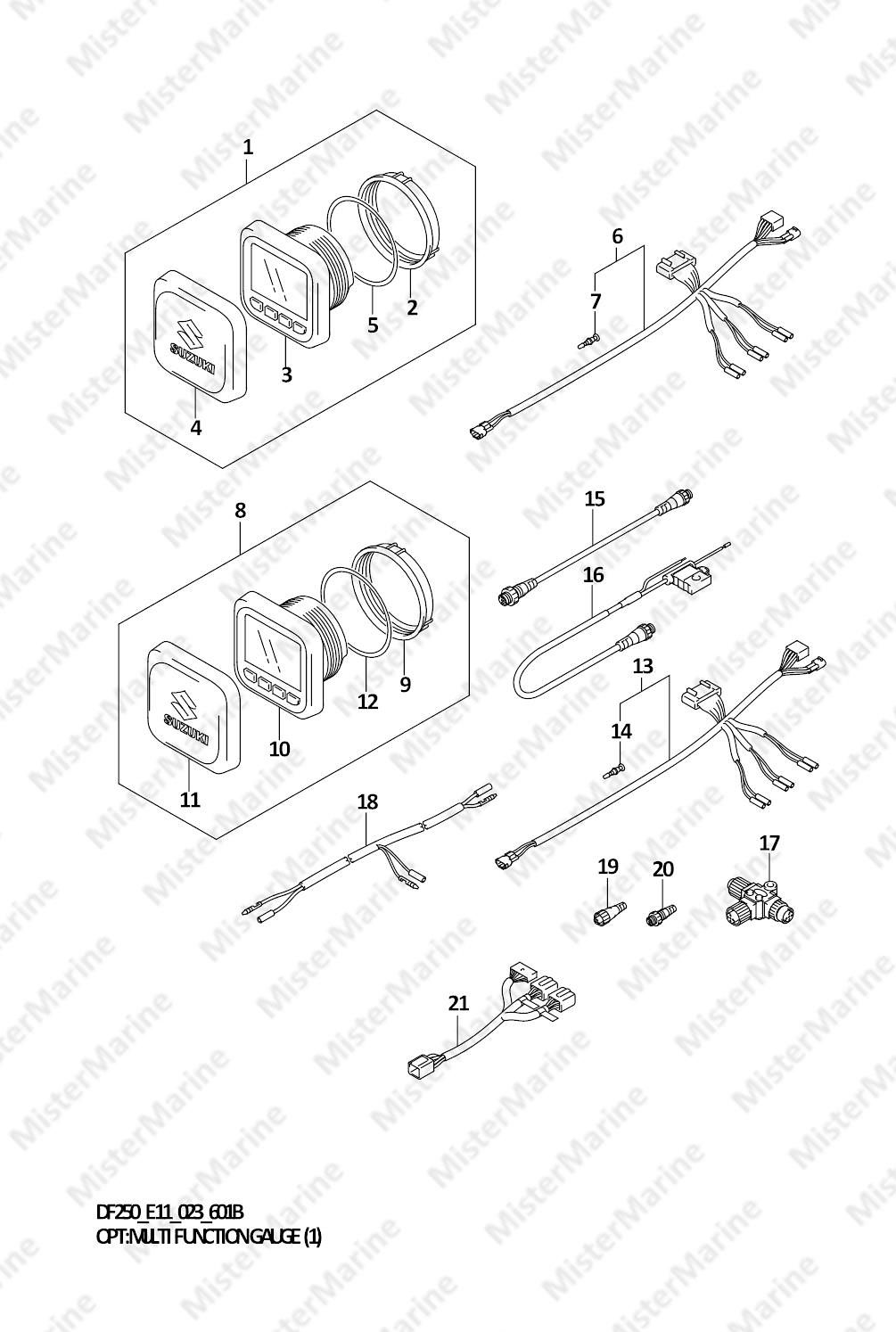 FIG.601B (2-H-13) OPT:MULTI FUNCTION GAUGE (1) (022,023)