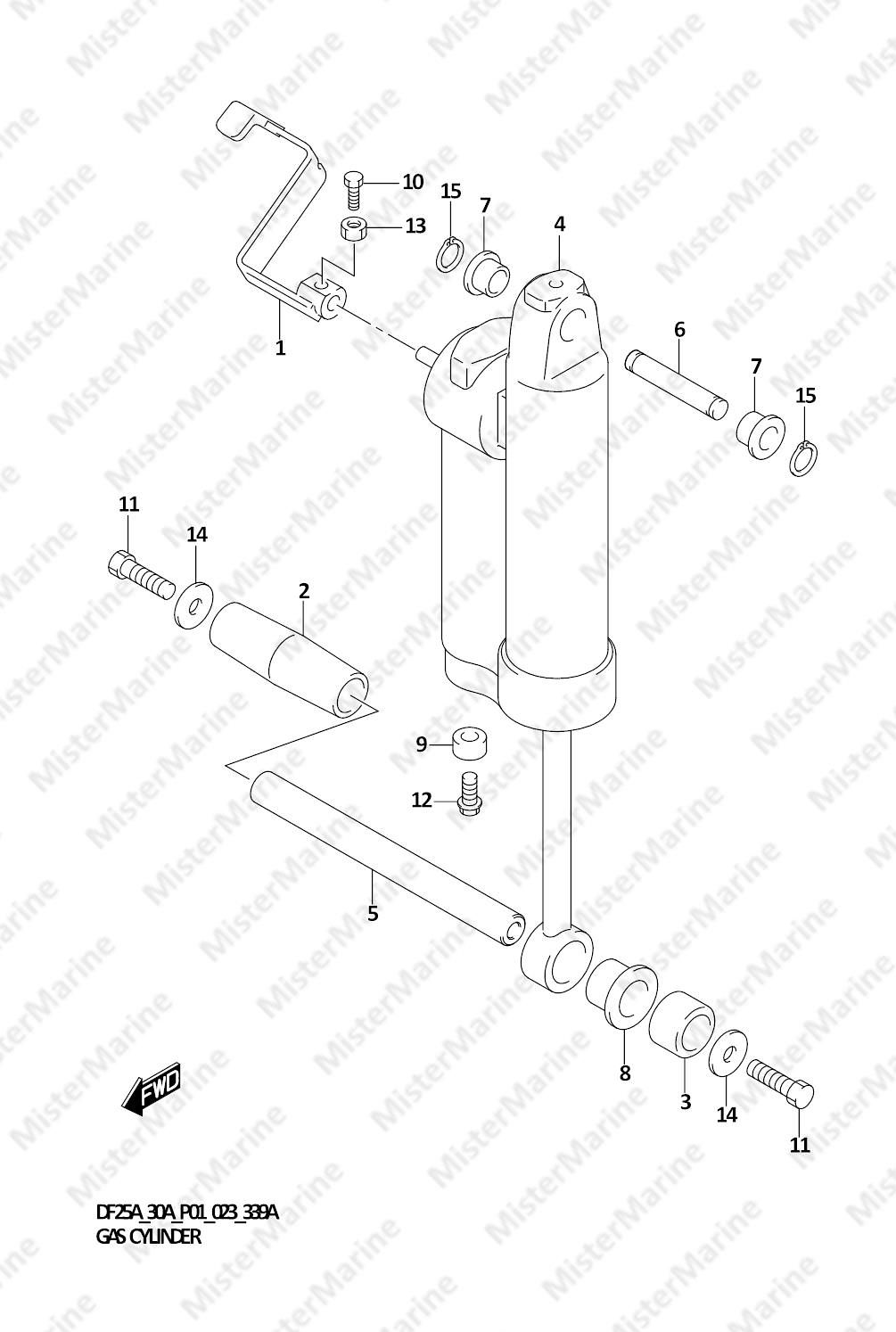 FIG.339A (1-G-11) GAS CYLINDER (DF30AQ)
