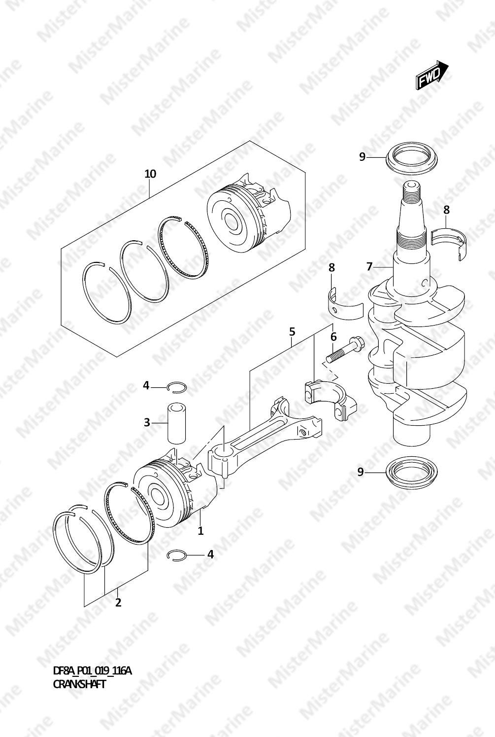 FIG.116A (1-B-4) CRANKSHAFT