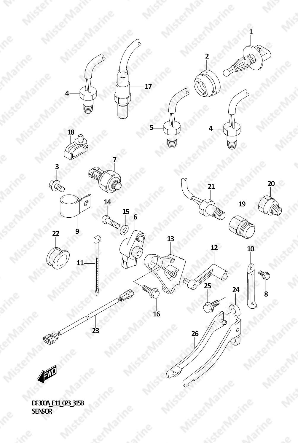 FIG.315B (1-F-12) SENSOR (W/TRANSOM(L))