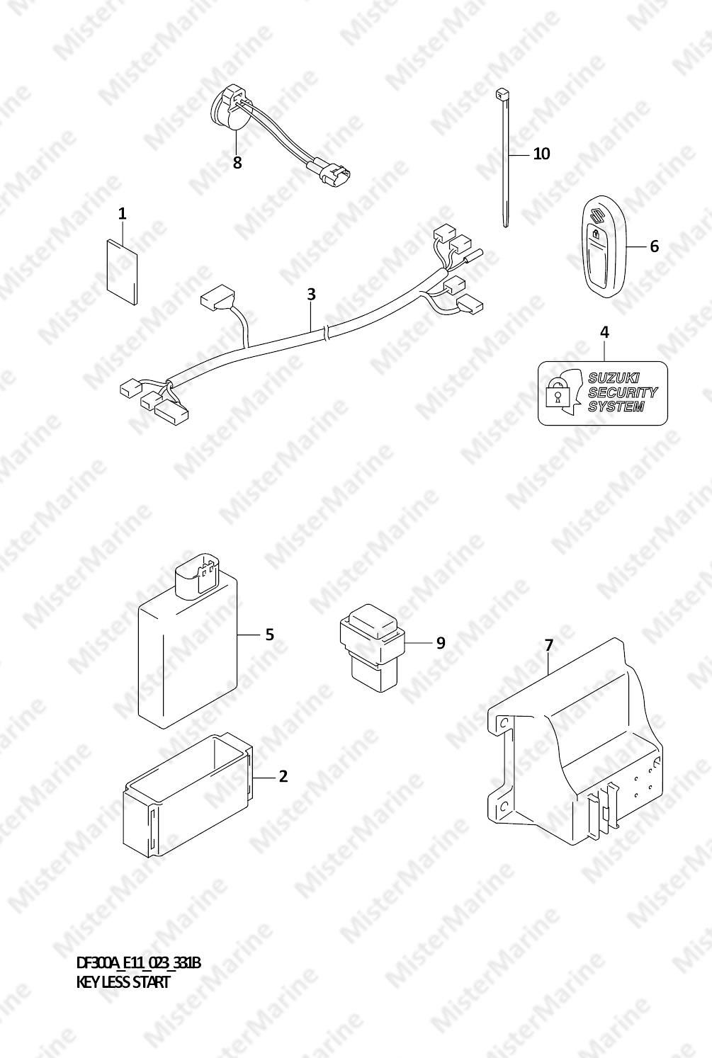 FIG.331B (1-G-9) KEY LESS START ((022,023):(E03,E11))