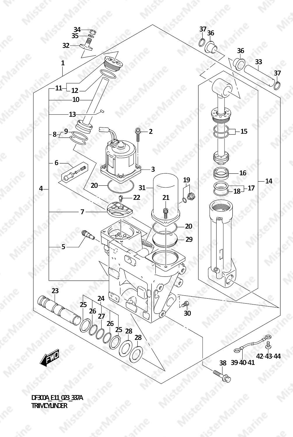 FIG.337A (1-H-4) TRIM CYLINDER (SEE NOTE)