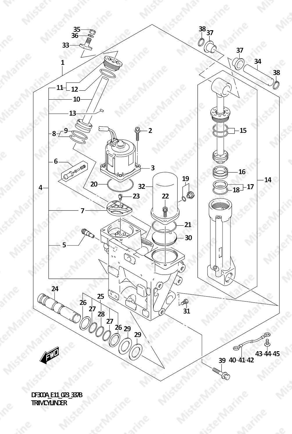 FIG.337B (1-H-6) TRIM CYLINDER (SEE NOTE)