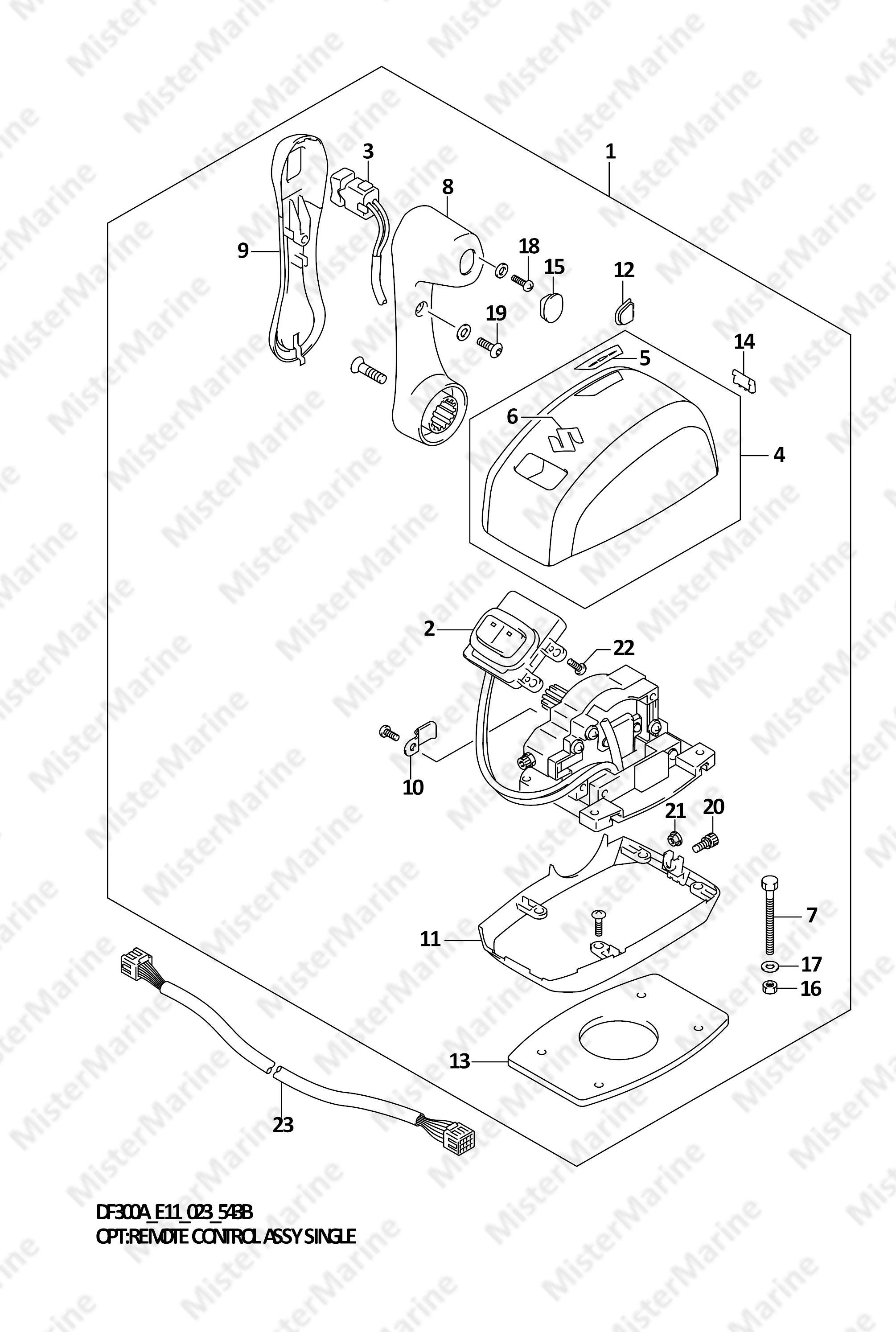 FIG.543B (2-B-8) OPT:REMOTE CONTROL ASSY SINGLE (022,023)