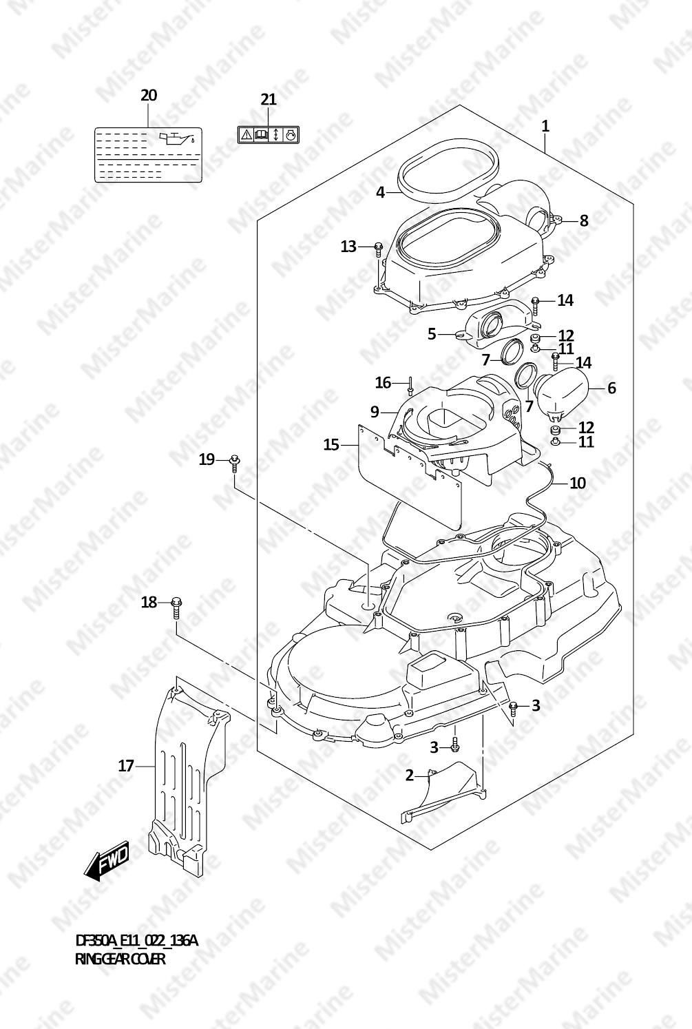 FIG.136A (1-C-5) RING GEAR COVER