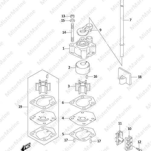 FIG.160A (1-C-4) WATER PUMP