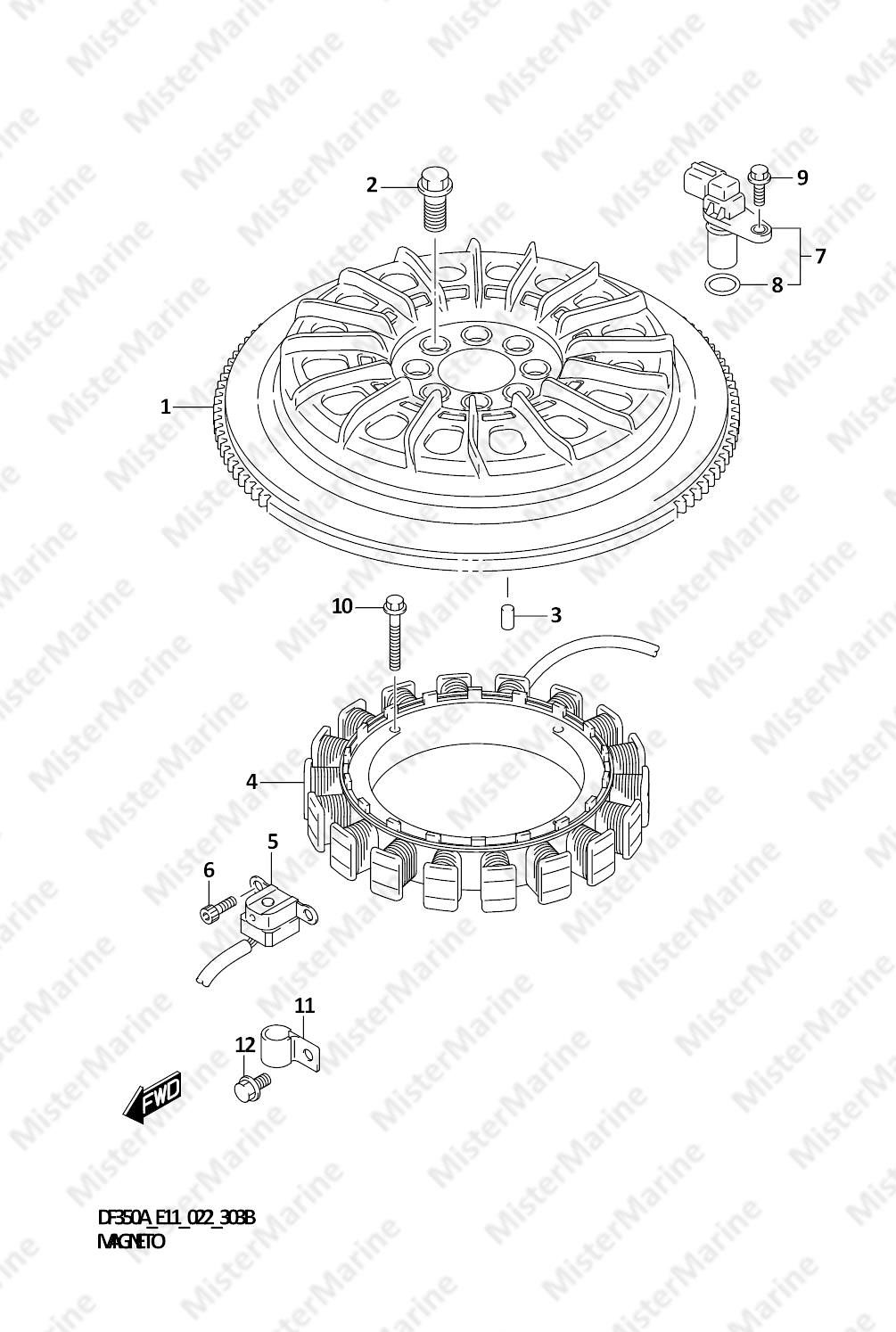 FIG.303B (1-E-7) MAGNETO (DF300B)