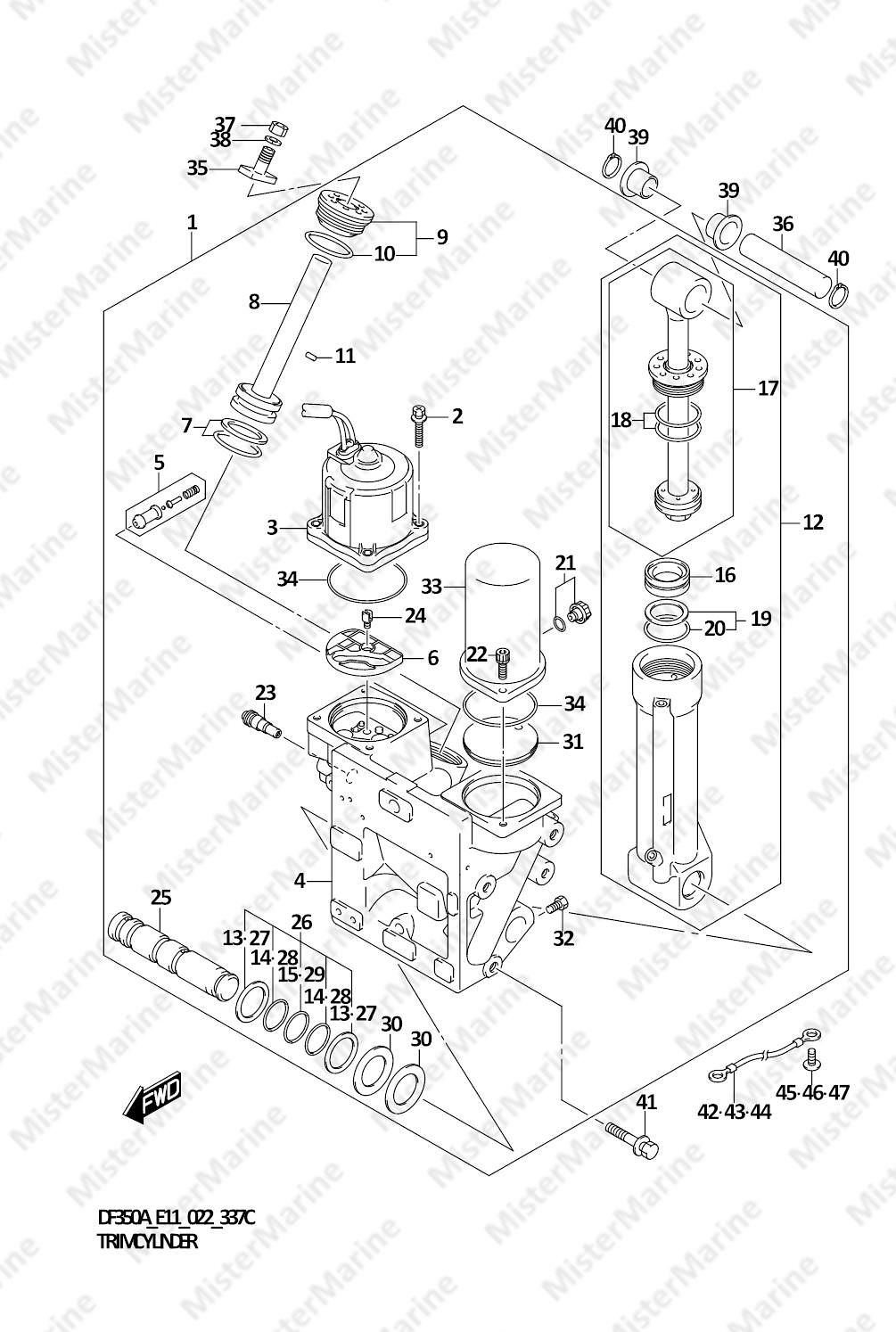 FIG.337C (1-G-6) TRIM CYLINDER (DF300B)
