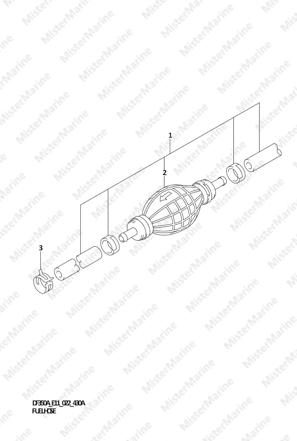 FIG.430A (1-I-9) FUEL HOSE (DF350A,DF325A)