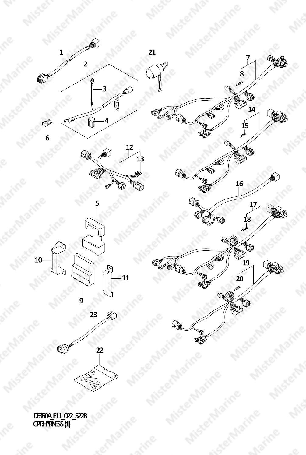 FIG.522B (1-I-15) OPT:HARNESS (1) (022)