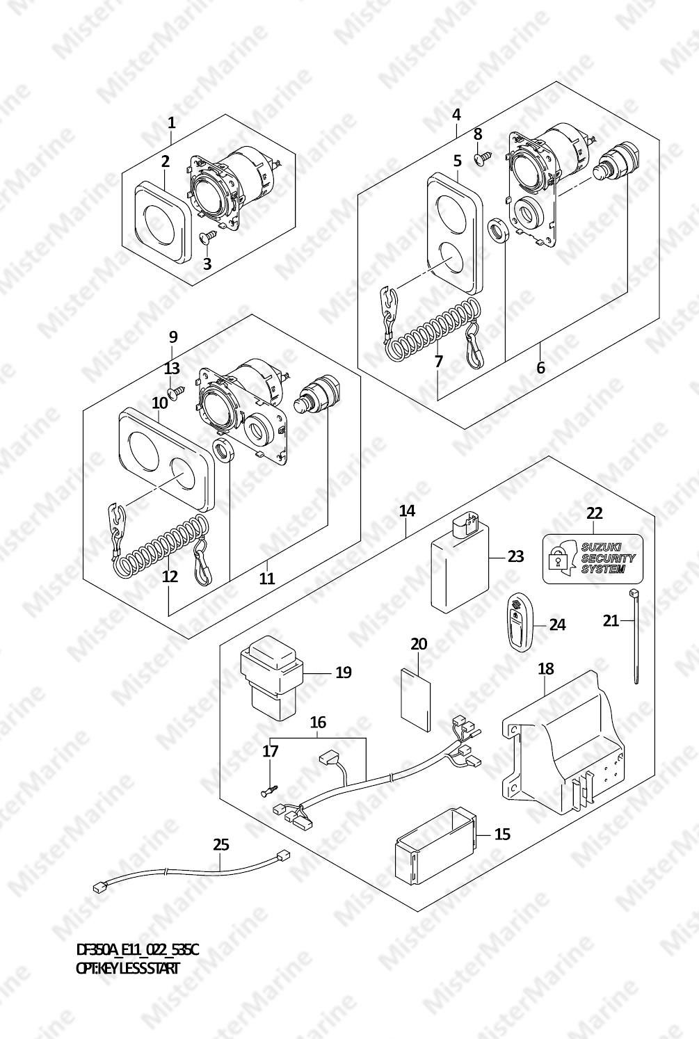 FIG.535C (1-J-14) OPT:KEY LESS START (022)