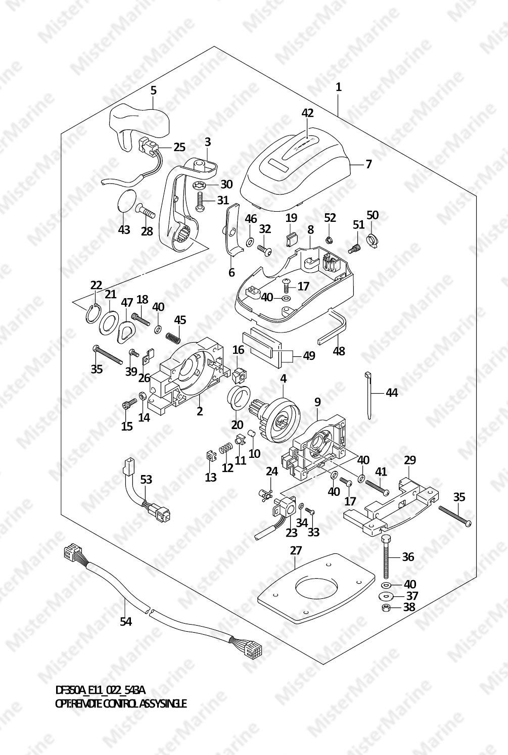 FIG.543A (1-K-3) OPT:REMOTE CONTROL ASSY SINGLE (020,021)