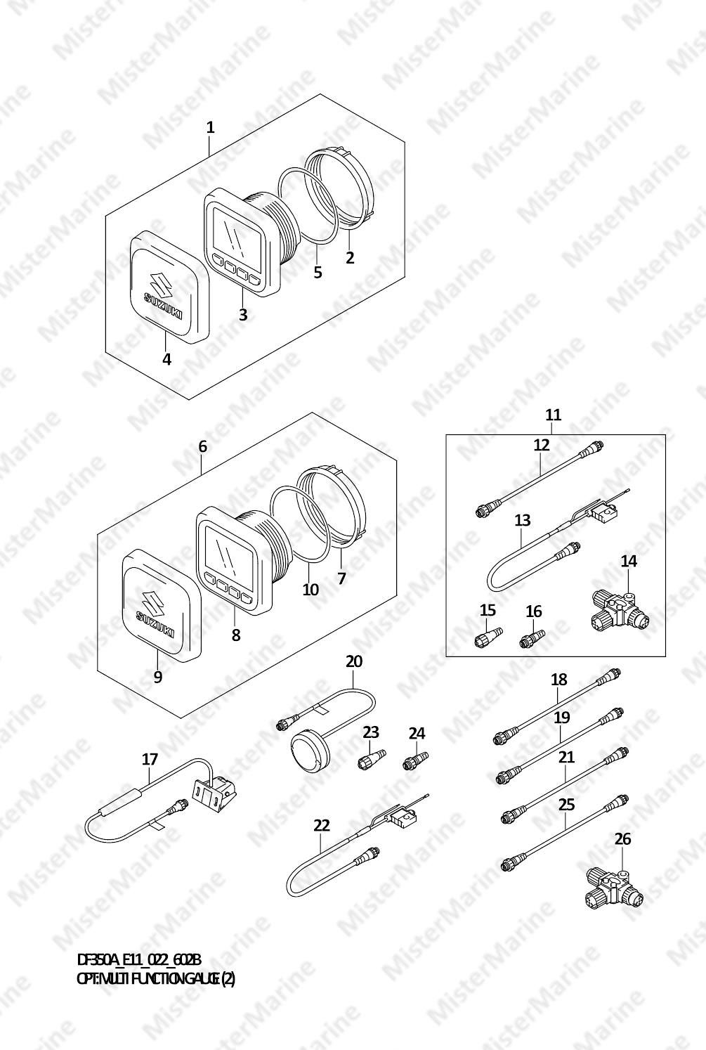 FIG.602B (1-K-10) OPT:MULTI FUNCTION GAUGE (2) (022)