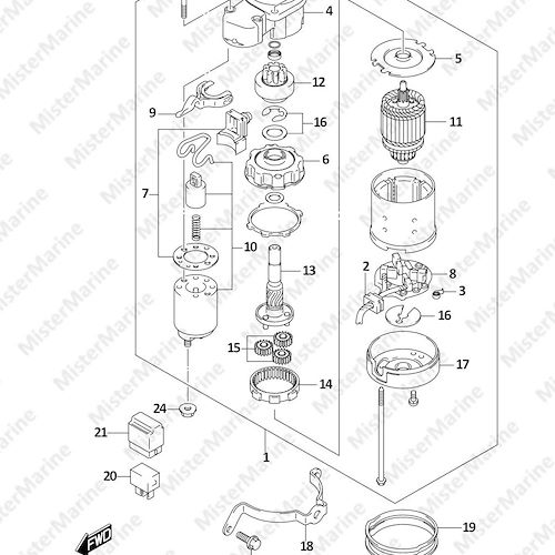 FIG.301A (1-C-15) STARTING MOTOR