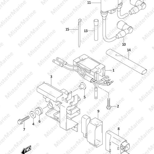 FIG.310A (1-D-4) RECTIFIER/IGNITION COIL (DF8A)(DF9.9A)