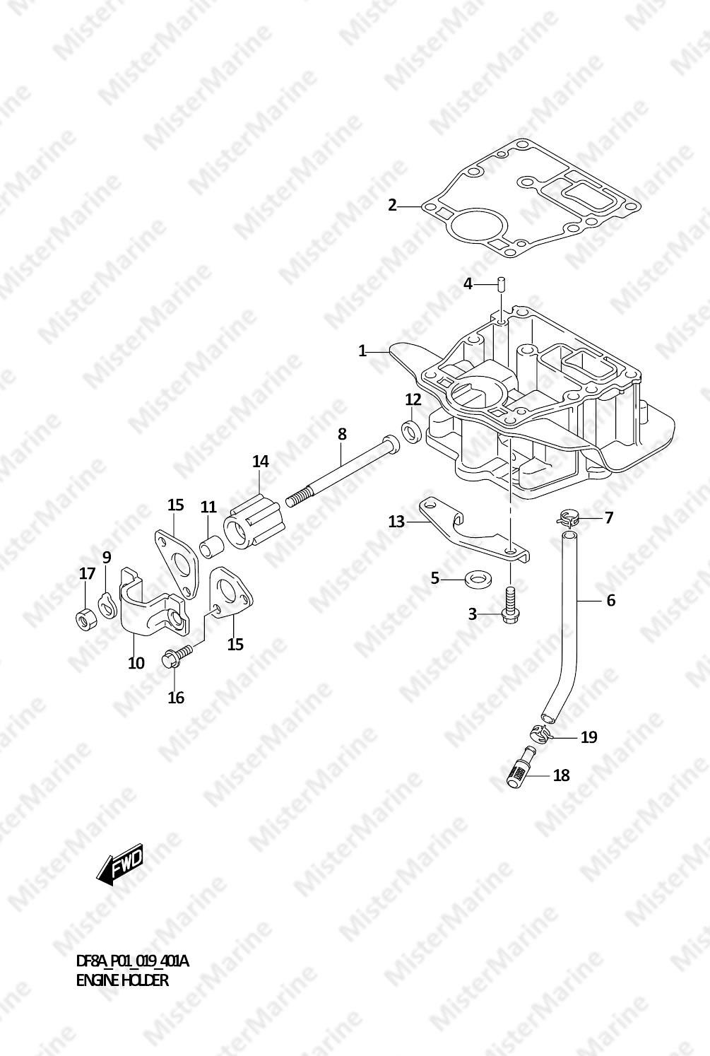 FIG.401A (1-E-2) ENGINE HOLDER
