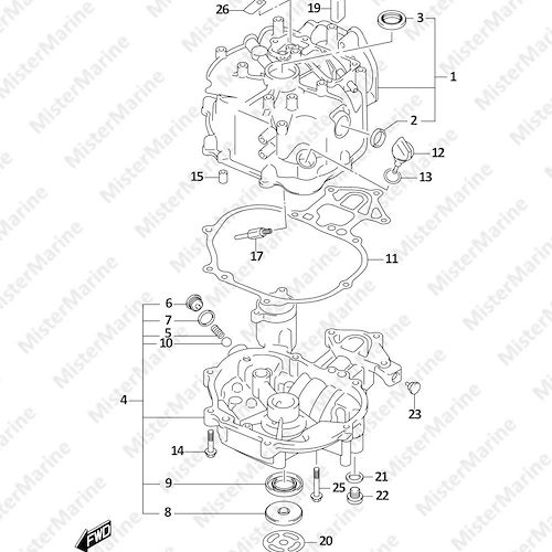 FIG.113A (1-B-3) CYLINDER BLOCK