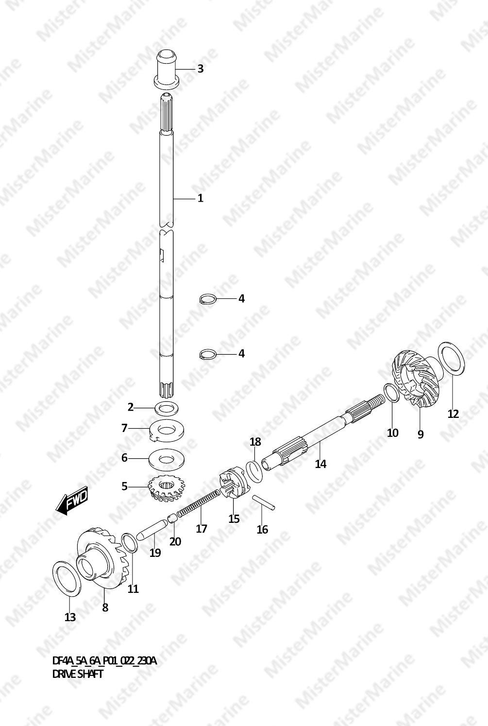 FIG.230A (1-C-3) DRIVE SHAFT