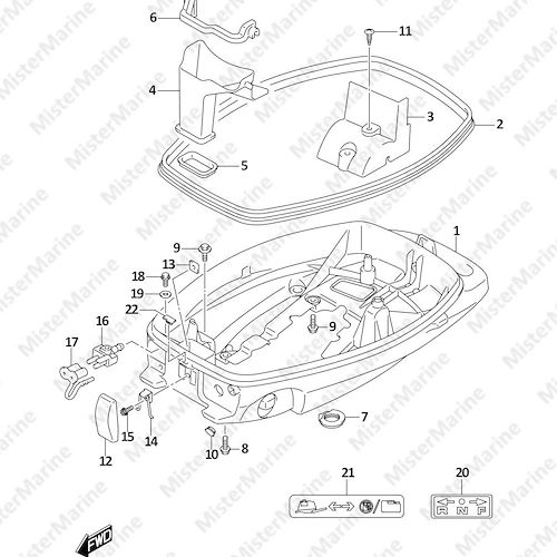 FIG.412B (1-C-12) LOWER COVER (DF5A,DF6A)