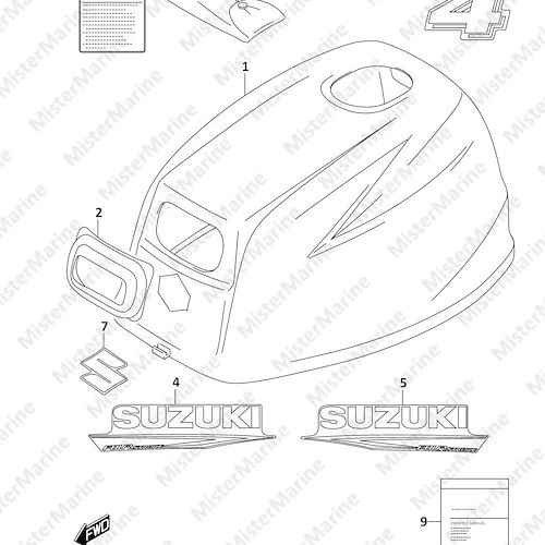 FIG.420D (1-D-3) ENGINE COVER (DF4A:(021,022))