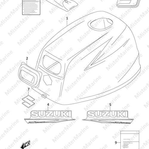 FIG.420E (1-D-4) ENGINE COVER (DF5A:(021,022))