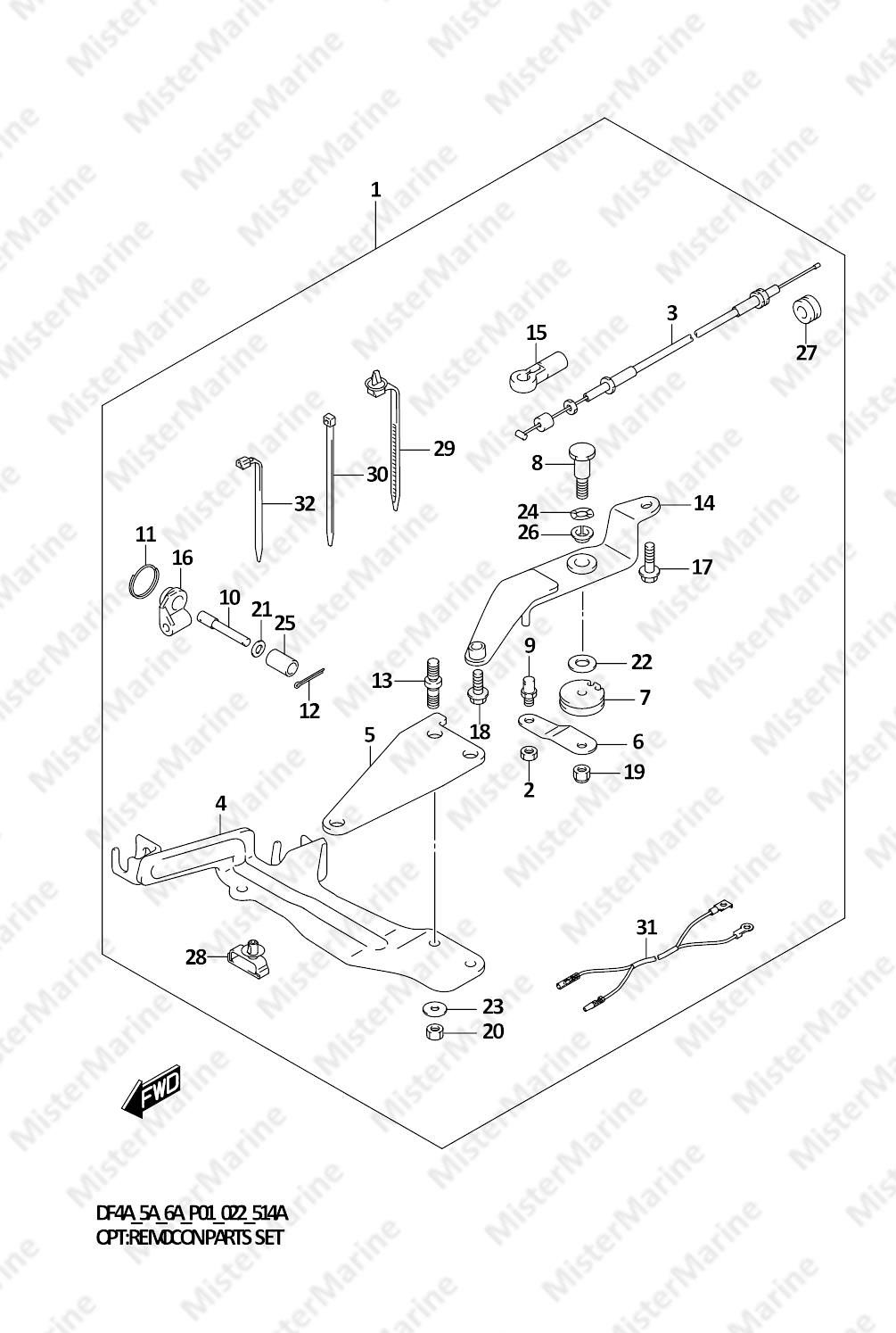 FIG.514A (1-D-10) OPT:REMOCON PARTS SET
