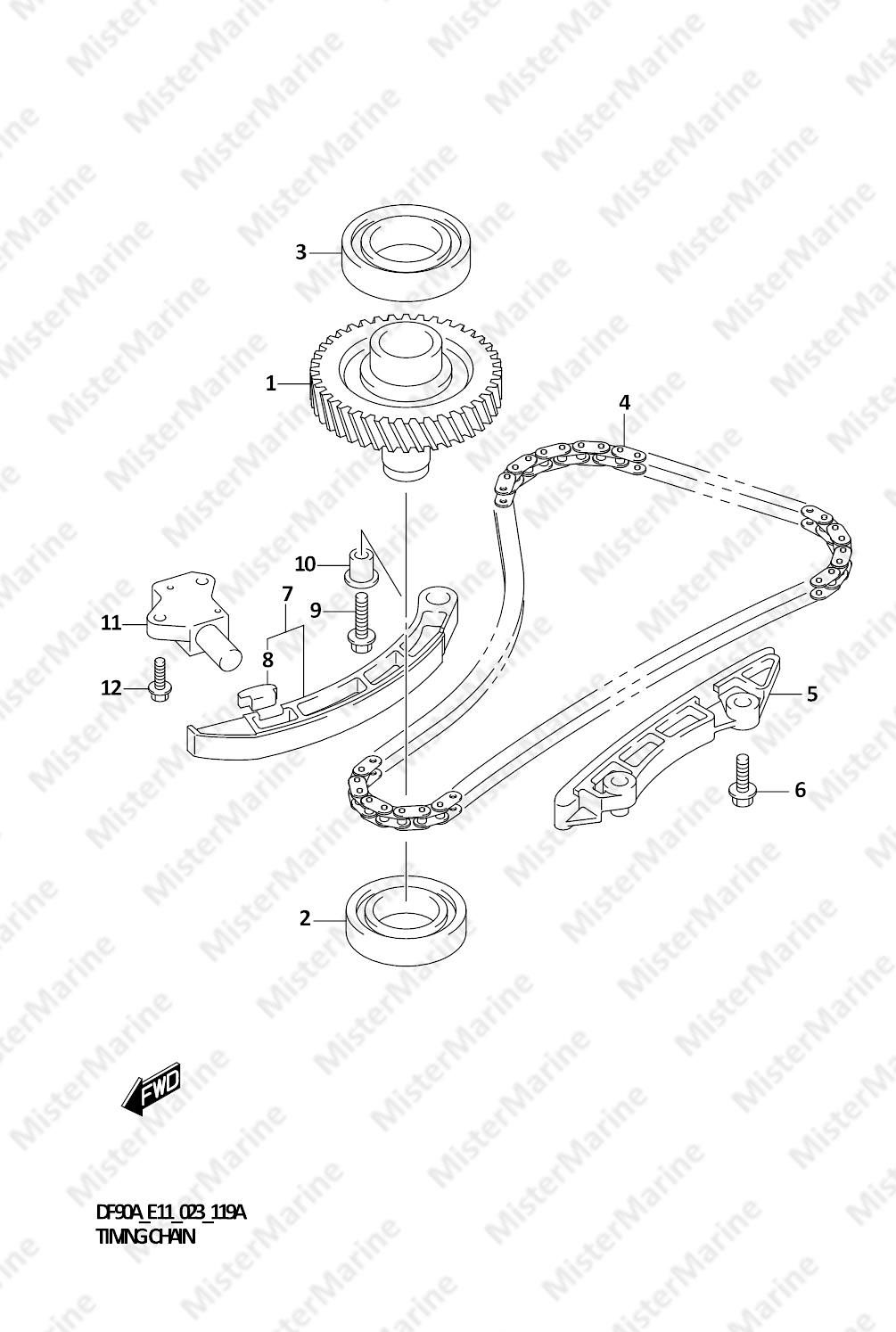 FIG.119A (1-B-8) TIMING CHAIN