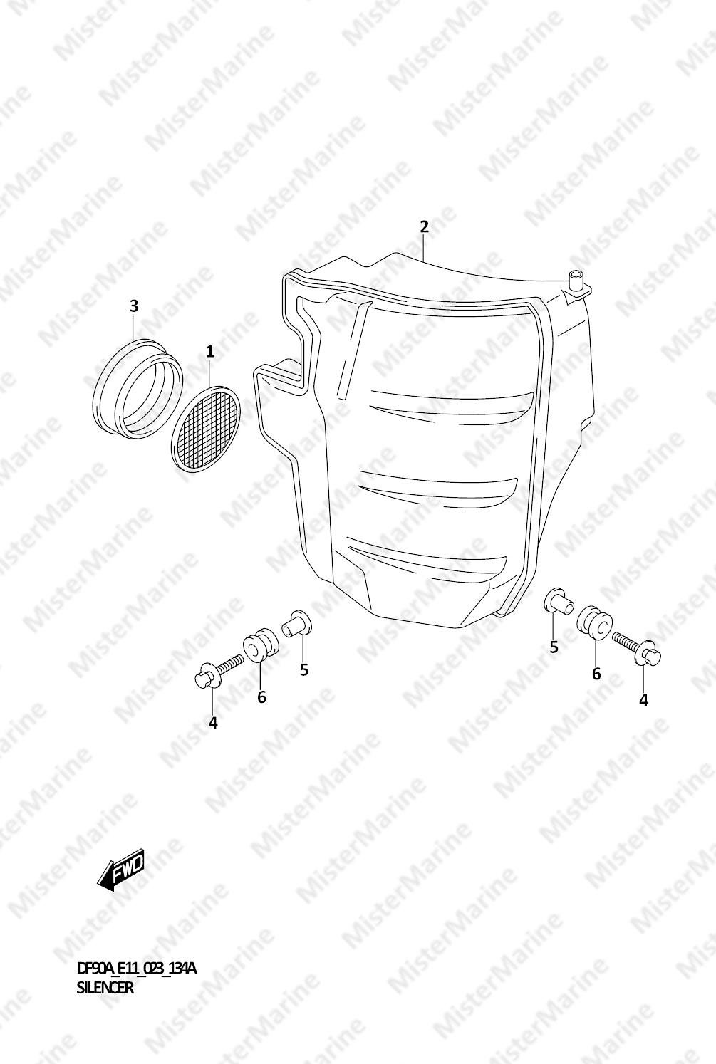 FIG.134A (1-C-3) SILENCER