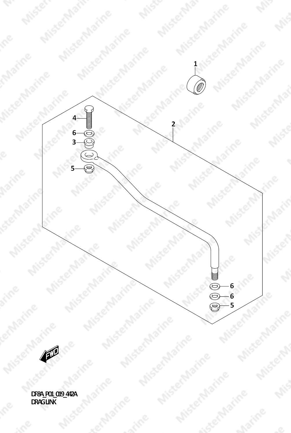 FIG.442A (1-E-13) DRAG LINK (DF8AR)(DF9.9AR)