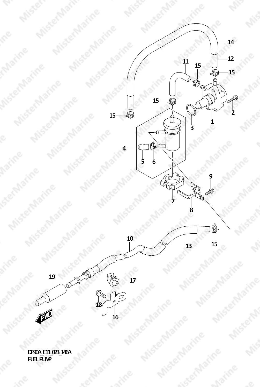 FIG.146A (1-C-12) FUEL PUMP (SEE NOTE)