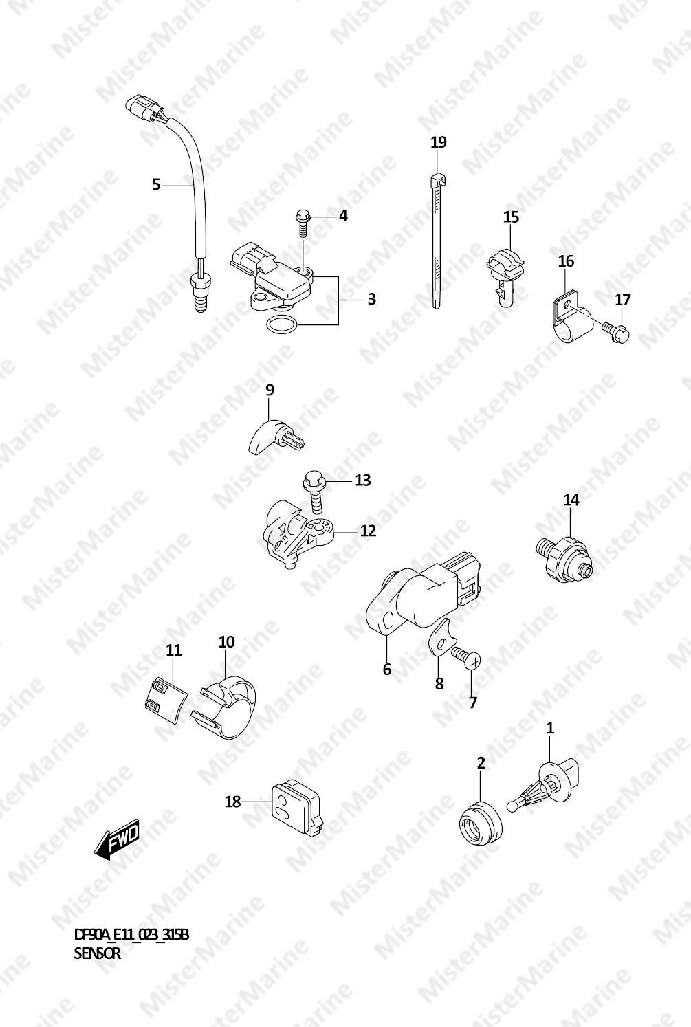 FIG.315B (1-E-3) SENSOR (SEE NOTE)