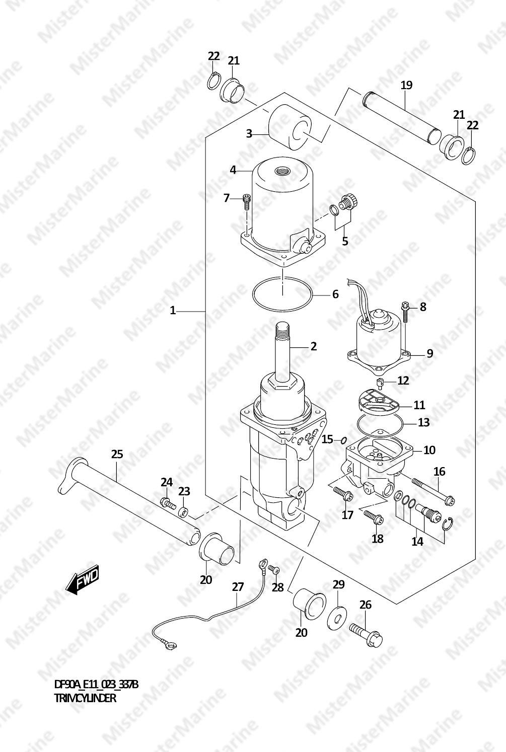 FIG.337B (1-G-8) TRIM CYLINDER (022,023)