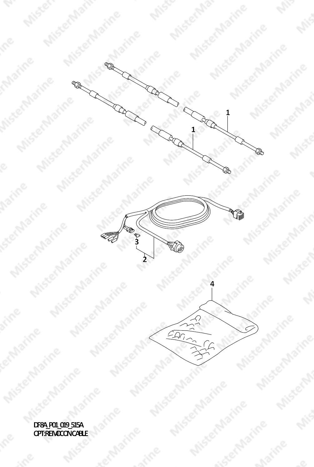 FIG.515A (1-F-8) OPT:REMOCON CABLE (DF8A)(DF9.9A)