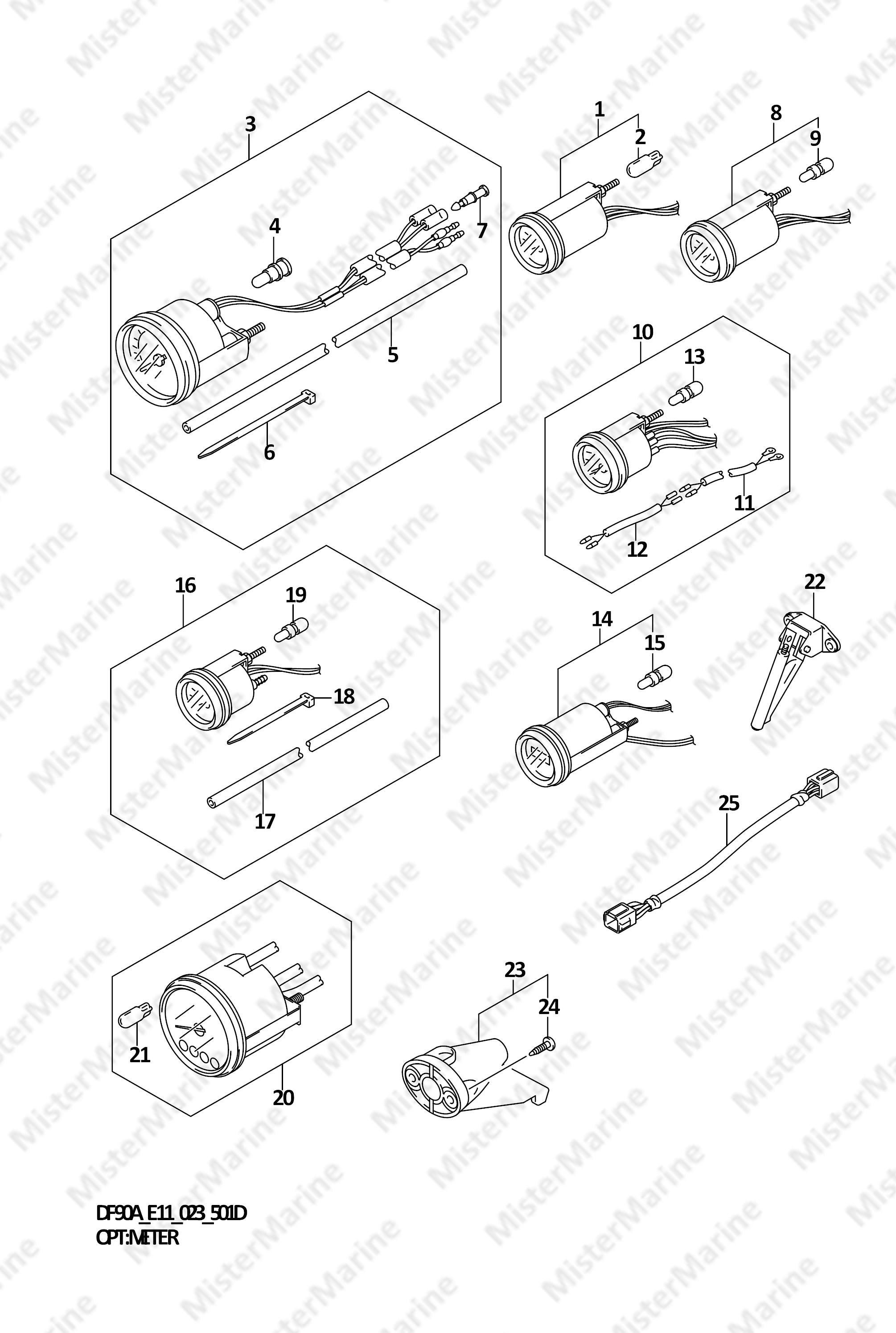 FIG.501D (1-K-14) OPT:METER ((DF70ATH,DF90ATH):(022,023))